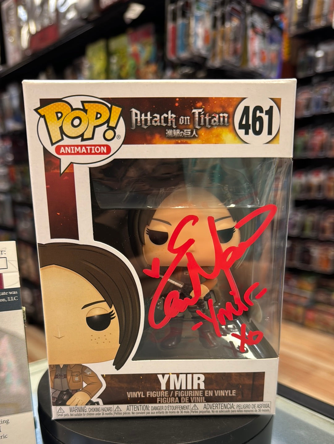 Ymir Signed BY Elizabeth Maxwell (Funko Pop,Attack on Titan) JSA Authenticated* product image 2, provided for visual