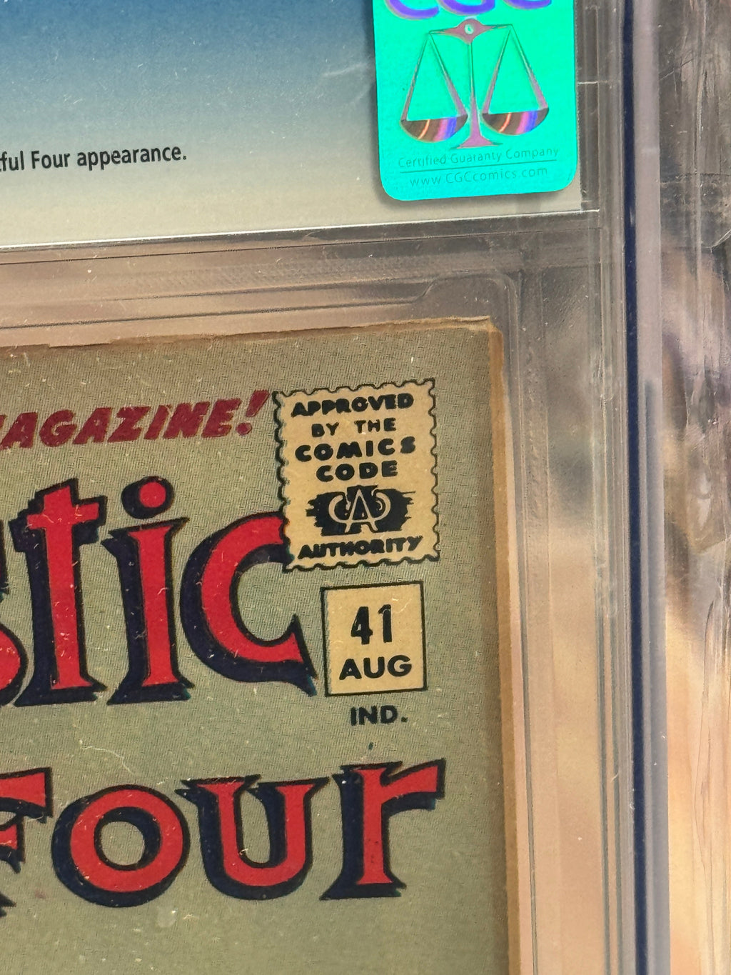 Fantastic Four #41 8/65 (Marvel Comics, CGC Graded 6.0) product image 7, provided for visual reference and product detail