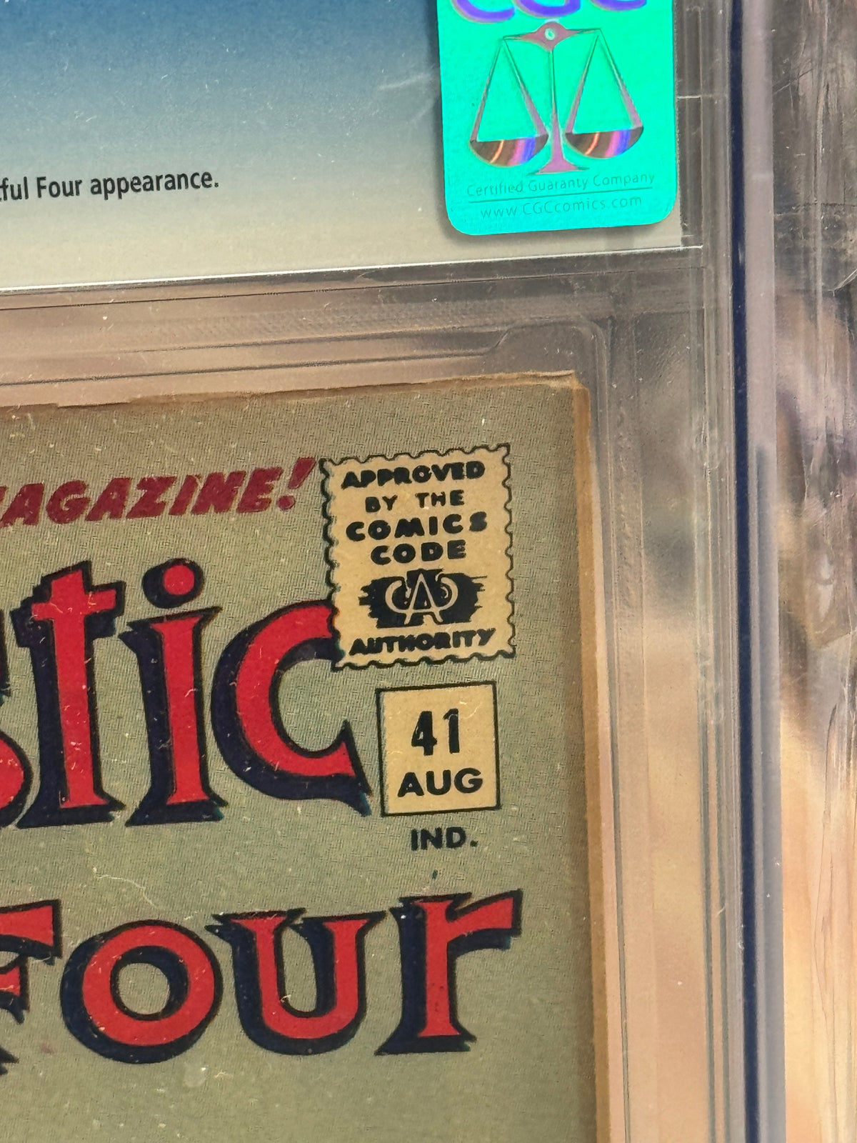Fantastic Four #41 8/65 (Marvel Comics, CGC Graded 6.0) product image 7, provided for visual reference and product detail