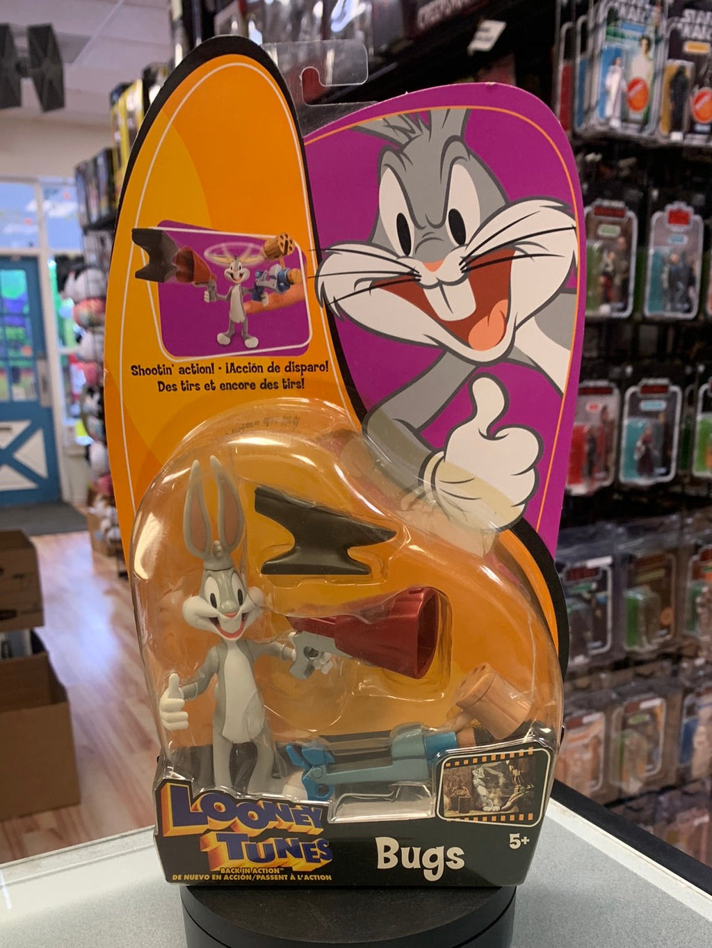 Shootin Action Bugs Bunny(Vintage Looney Tunes, Mattel) SEALEDn product image 1, provided for visual reference and product