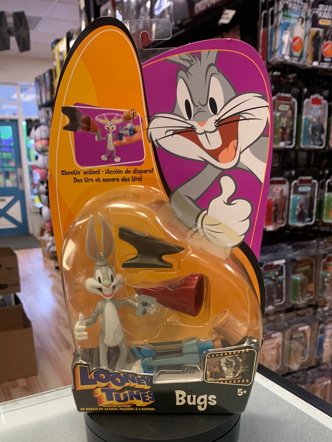 Shootin Action Bugs Bunny(Vintage Looney Tunes, Mattel) SEALEDn product image 1, provided for visual reference and product