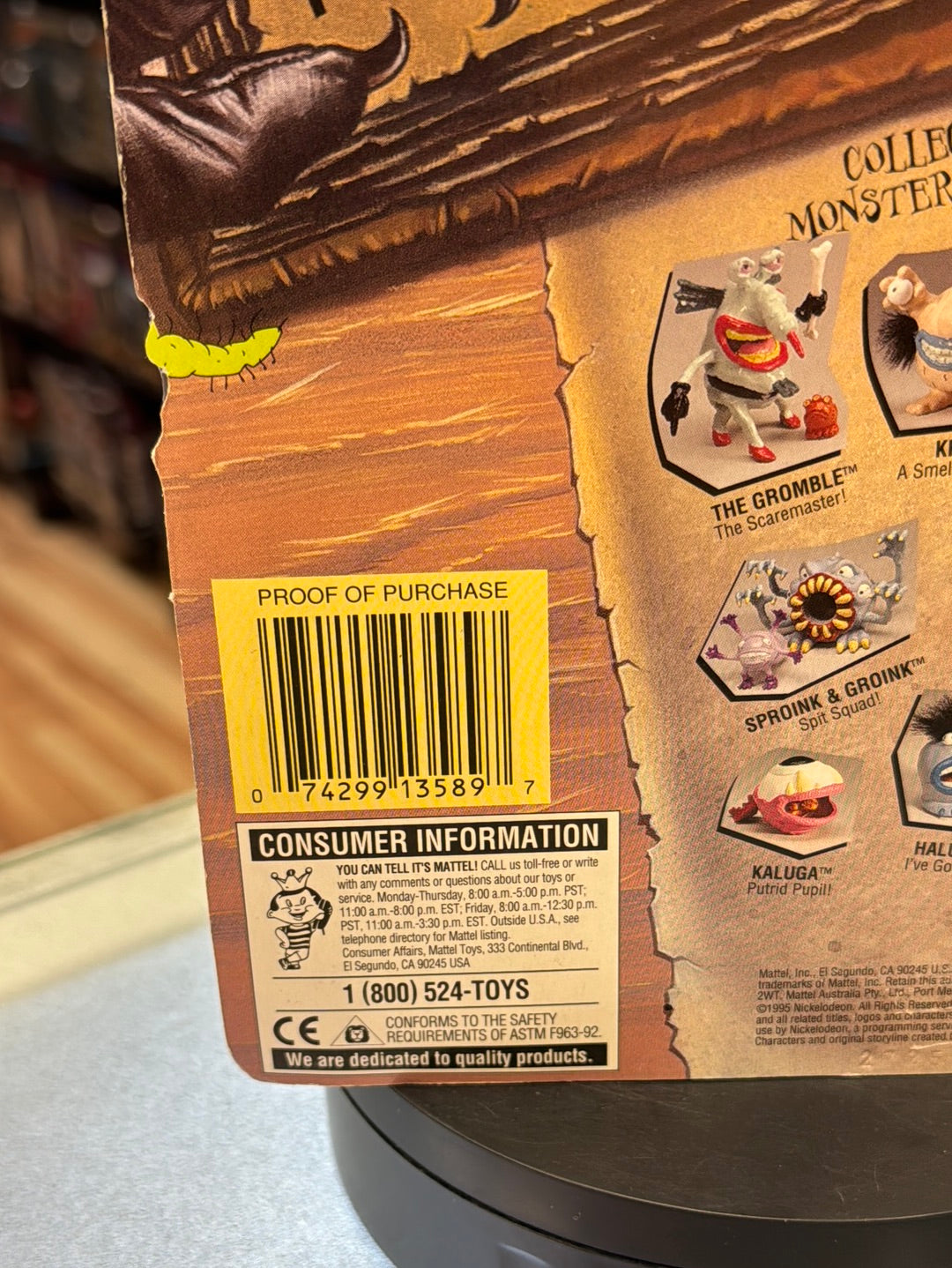 Gromble (Vintage Nickelodeon Real Monsters, Mattel) Sealed product image 16, provided for visual reference and product