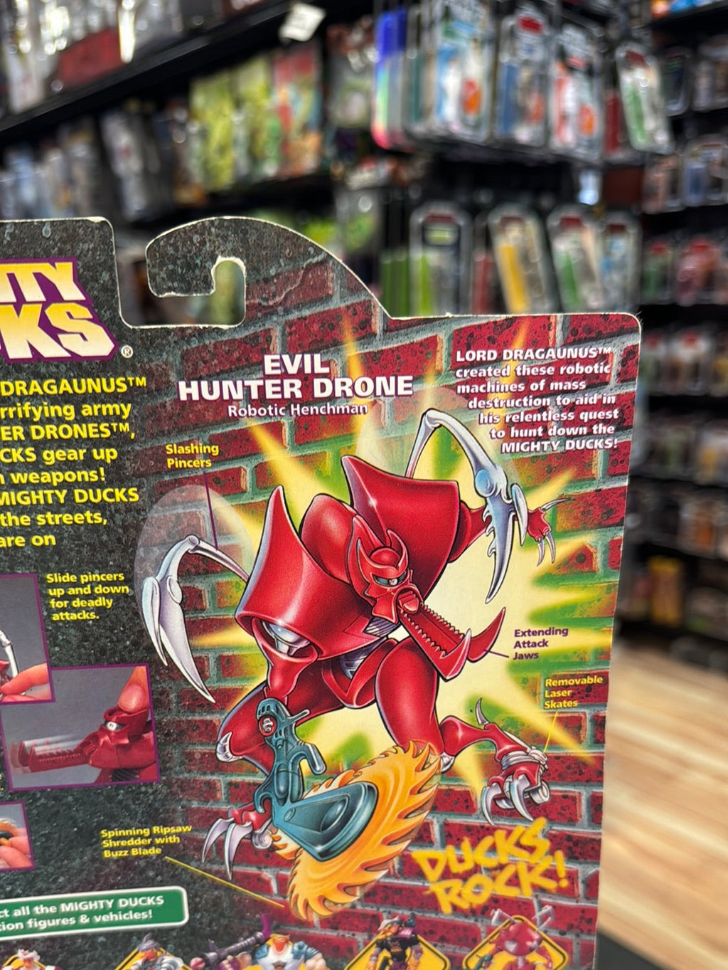 Evil Hunter Drone 1249 (Vintage Mighty Ducks, Mattel) SEALED product image 14, provided for visual reference and product
