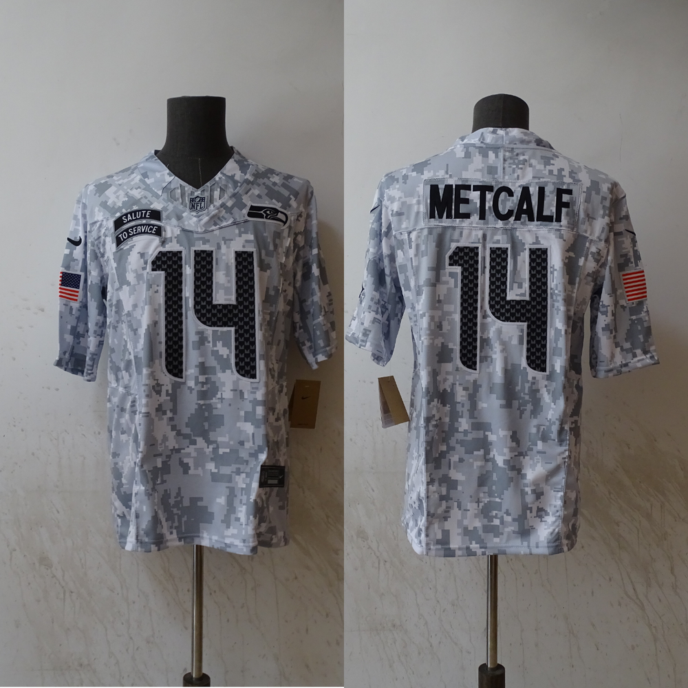 DK Metcalf Seattle Seahawks 2024 military salute to service