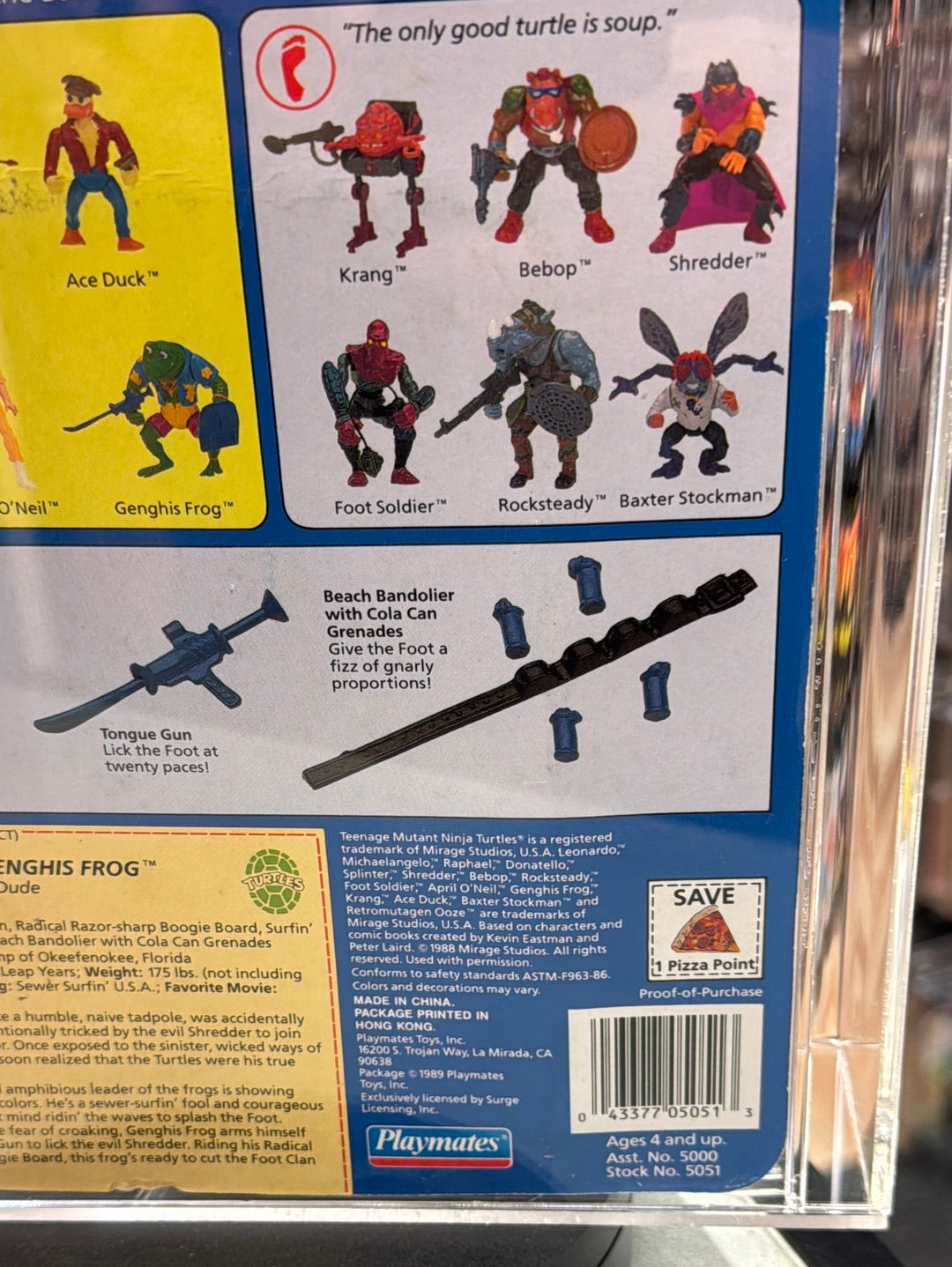 Genghis Frog 14 Back (Vintage TMNT Ninja Turtles, Playmates) **CAS Graded 80** product image 14, provided for visual