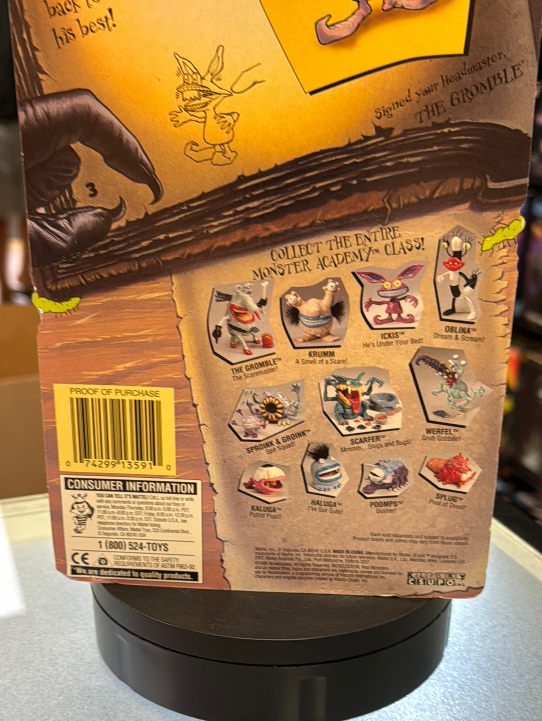 Ickis (Vintage Aahh Real Monsters, Mattel) Sealed product image 13, provided for visual reference and product detail review