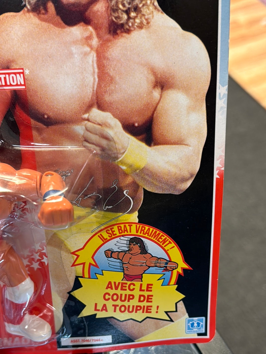 French Card Texas Tornado 1341 (Vintage WWE WWF, Hasbro) Sealed product image 4, provided for visual reference and product