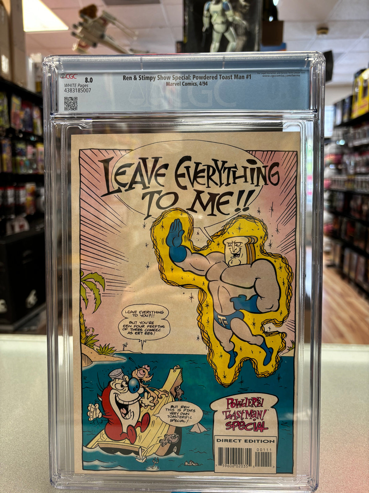 Powdered Toast Man #1 (CGC Graded 8.0 White, Ren & Stimpy) product image 4, provided for visual reference and product detail