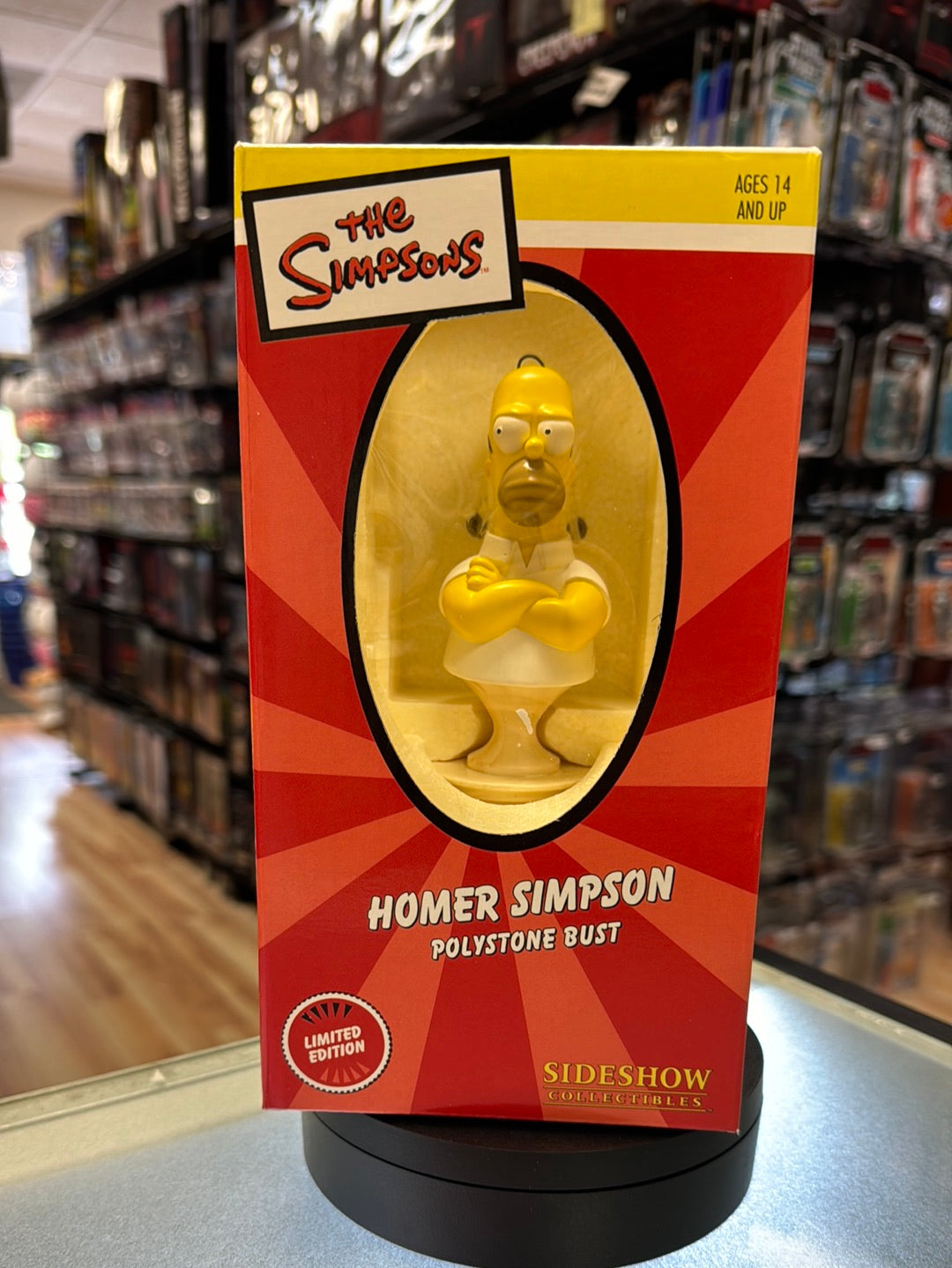 Homer Simpson Polystone Bust (Vintage Sideshow, The Simpson) NEW OPEN BOX product image 2, provided for visual reference and