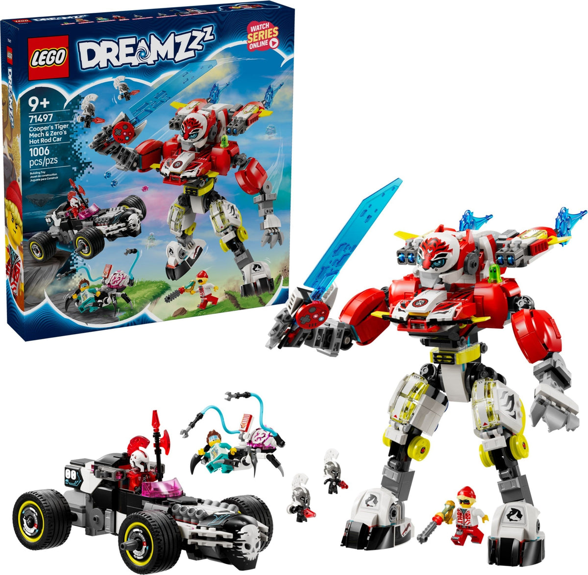 71497 Cooper's Tiger Mech & Zero's Hot Rod Car product image 1, provided for visual reference and product detail review