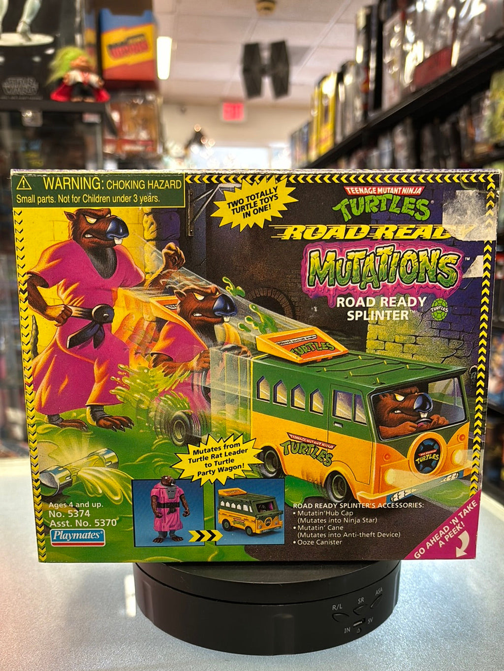 Road Ready Mutations Spinter (Vintage TMNT Ninja Turtles, Playmates) SEALED product image 1, provided for visual reference