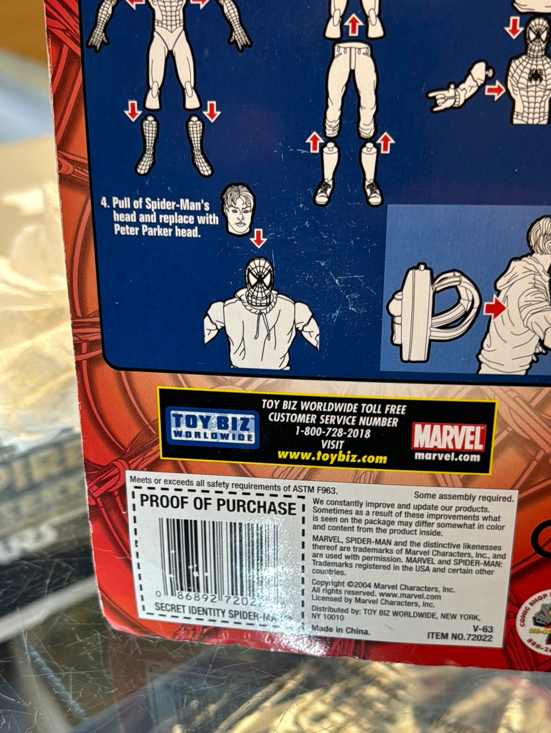Secret Identity Spider-Man (Vintage Amazing Spider-Man, Toybiz) Sealed product image 19, provided for visual reference and
