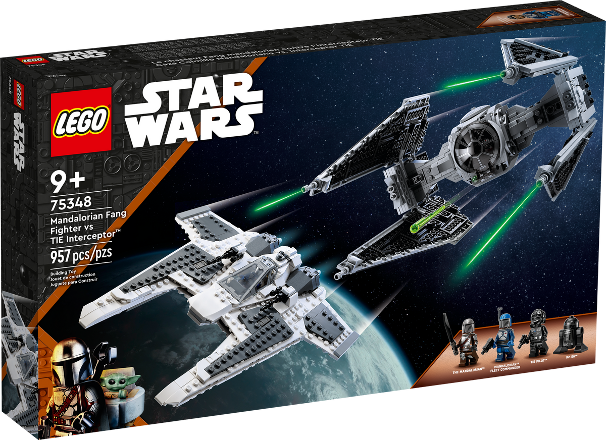 75348 Mandalorian Fang Fighter vs TIE Interceptor product image 1, provided for visual reference and product detail review