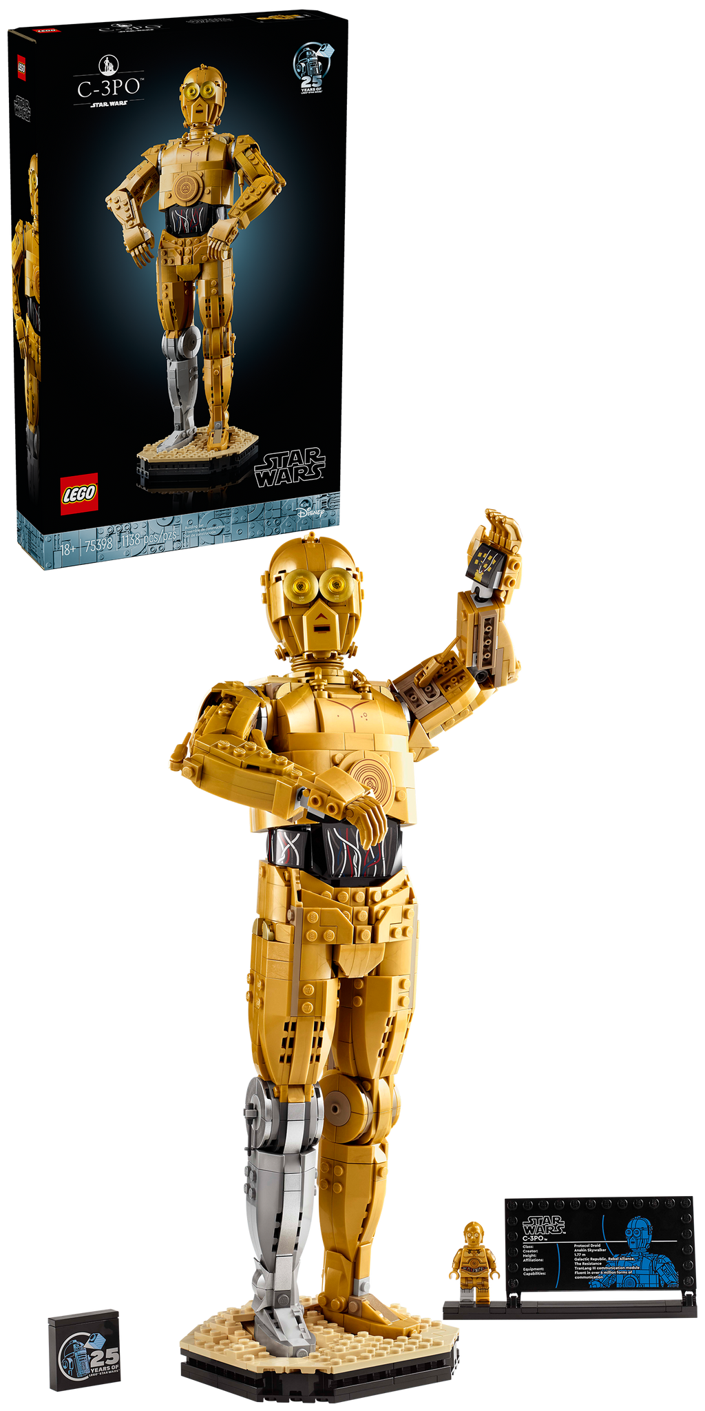 75398 LEGO Star Wars C-3PO product image 3, provided for visual reference and product detail review