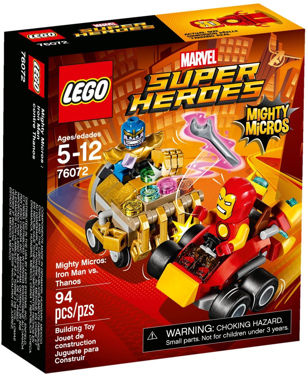 76072 Mighty Micros: Iron Man vs. Thanos product image 1, provided for visual reference and product detail review