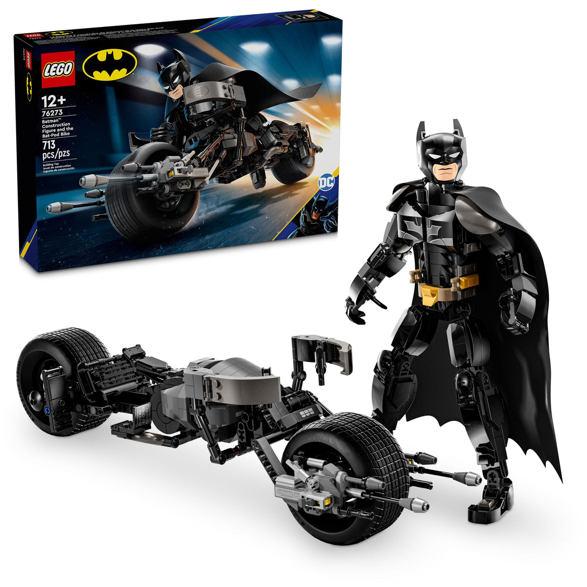 76273 Batman Construction Figure and the Bat-Pod Bike product image 3, provided for visual reference and product detail