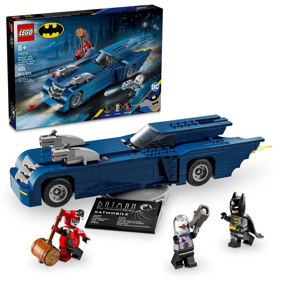 76274 Batman with the Batmobile vs. Harley Quinn and Mr. Freeze product image 3, provided for visual reference and product