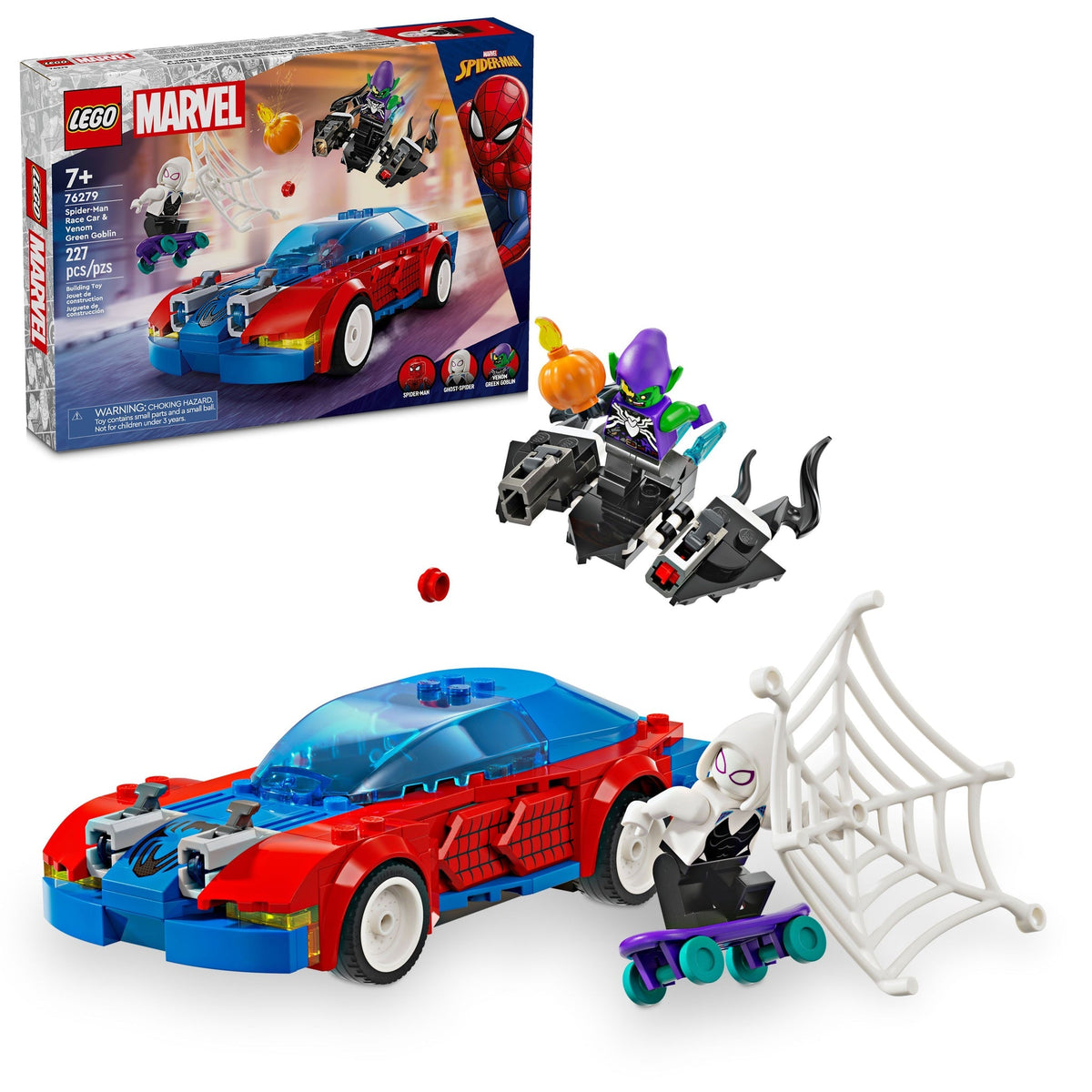 76279 Spider-Man Race Car & Venom Green Goblin product image 3, provided for visual reference and product detail review