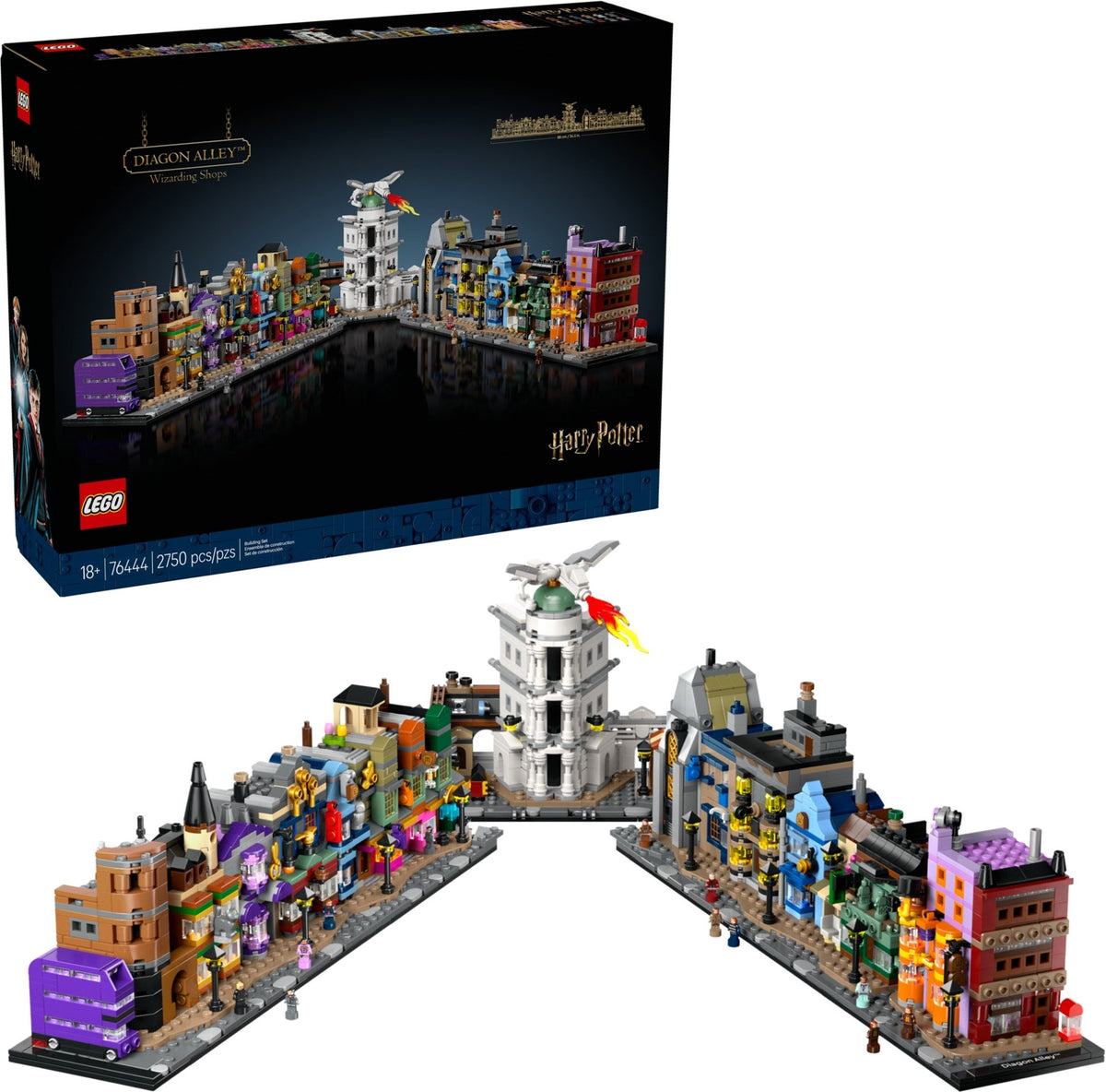76444 Diagon Alley Wizarding Shops product image 1, provided for visual reference and product detail review