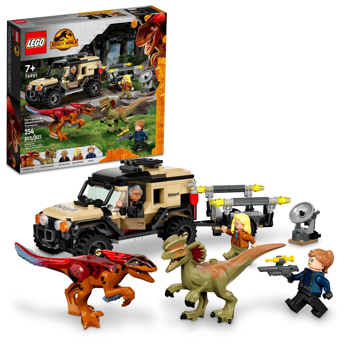 76951 Pyroraptor & Dilophosaurus Transport product image 2, provided for visual reference and product detail review