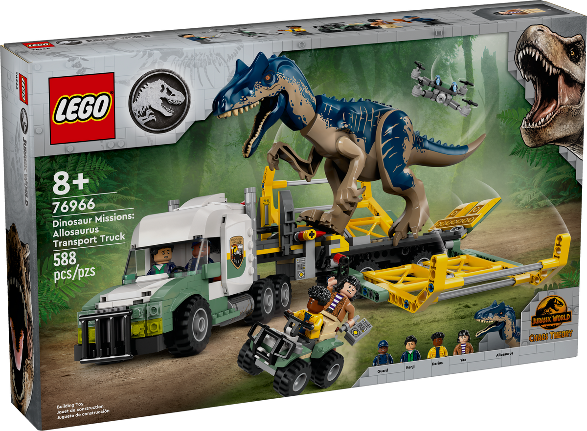 76966 Dinosaur Missions: Allosaurus Transport Truck product image 1, provided for visual reference and product detail review