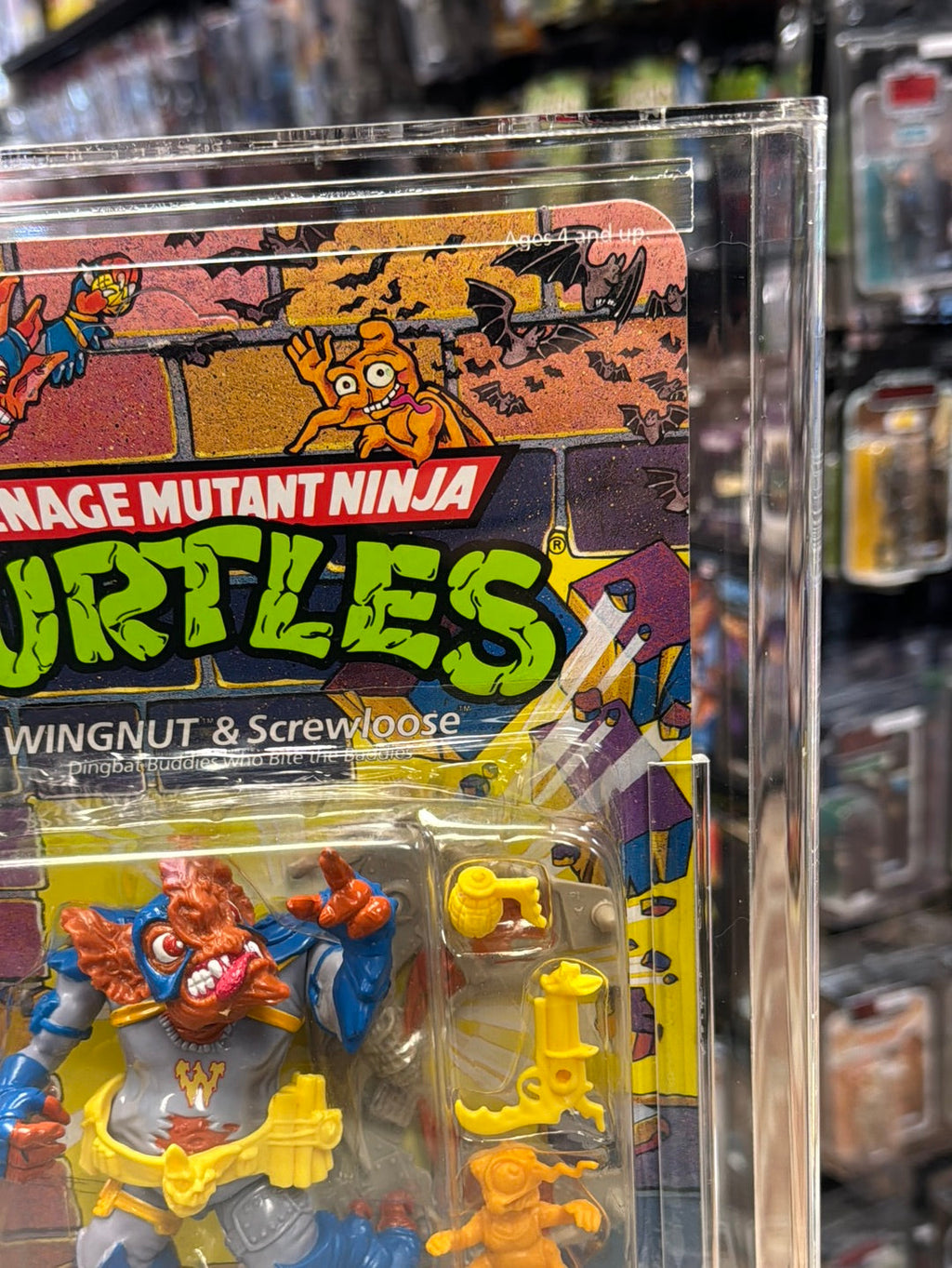 Wingnut & Screwloose 24 Back (Vintage TMNT Ninja Turtles, Playmates) **CAS Graded 80** product image 3, provided for visual