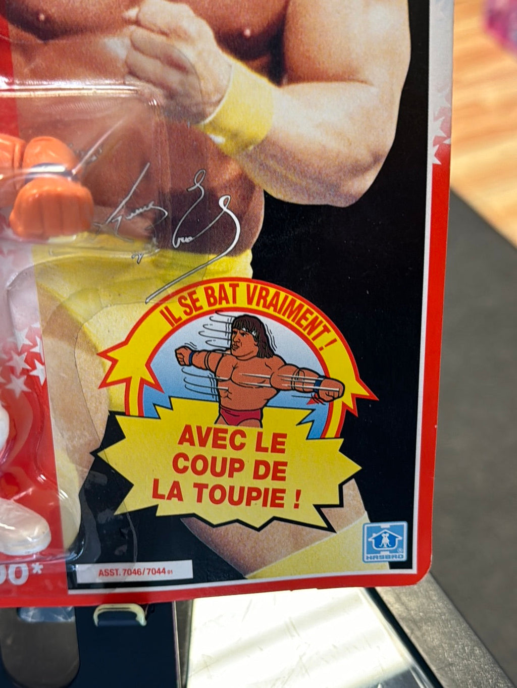 French Card Texas Tornado 1341 (Vintage WWE WWF, Hasbro) Sealed product image 5, provided for visual reference and product