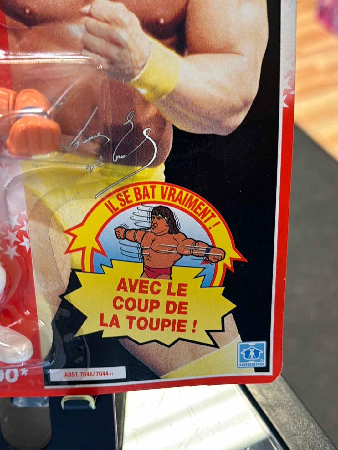 French Card Texas Tornado 1341 (Vintage WWE WWF, Hasbro) Sealed product image 5, provided for visual reference and product