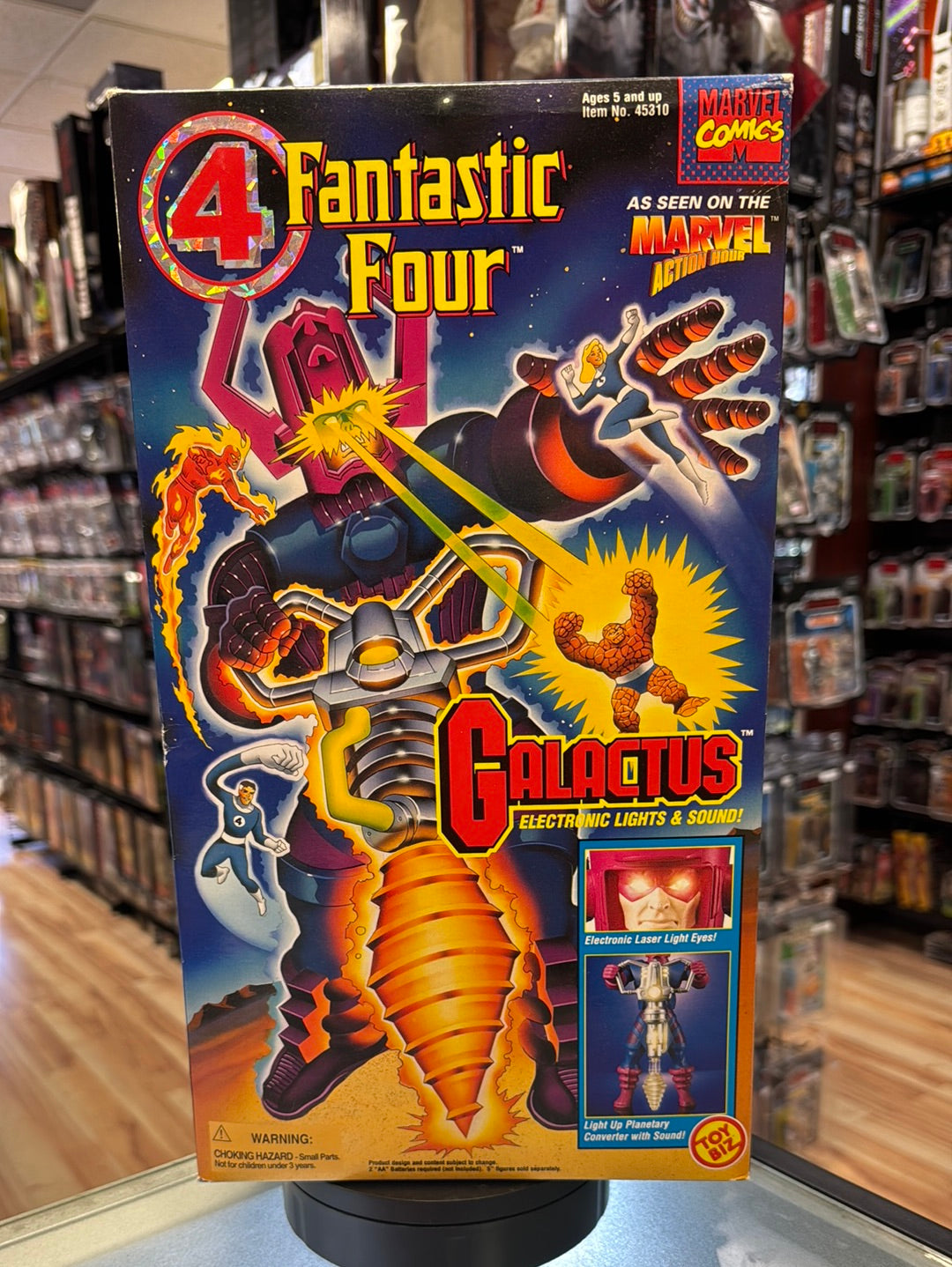 Electronic Lights & Sound Galactus (Vintage Marvel Fantastic Four, Toybiz) SEALED product image 1, provided for visual