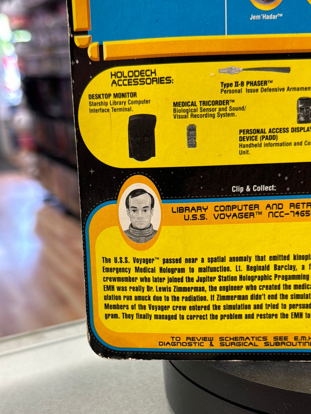 LT Reginald Barclay LE 3,000 (Vintage Star Trek, Playmates) SEALED product image 15, provided for visual reference and