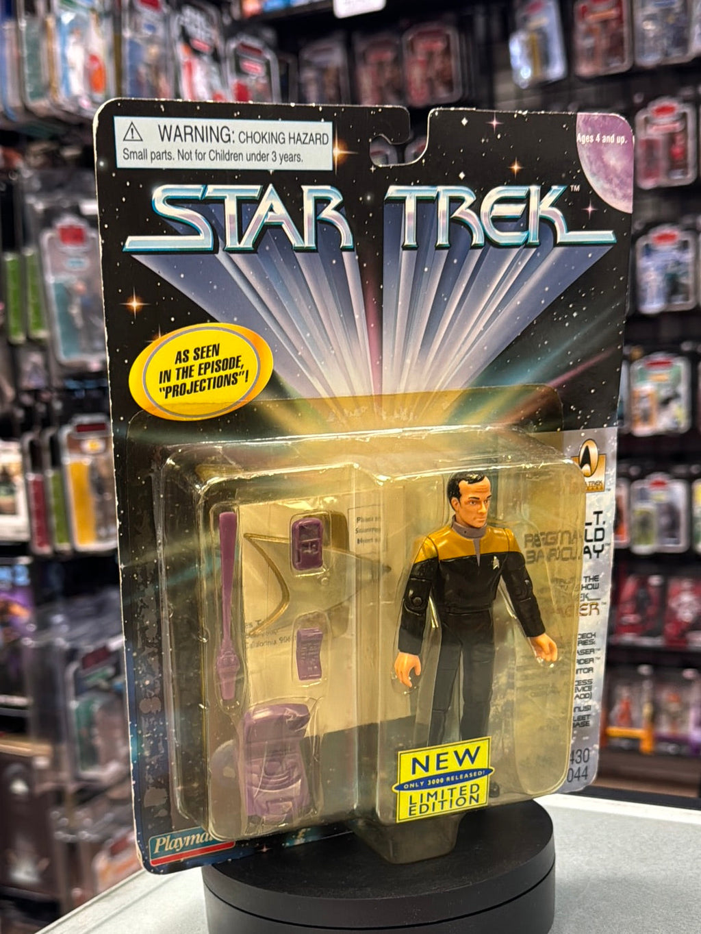 LT Reginald Barclay LE 3,000 (Vintage Star Trek, Playmates) SEALED product image 9, provided for visual reference and