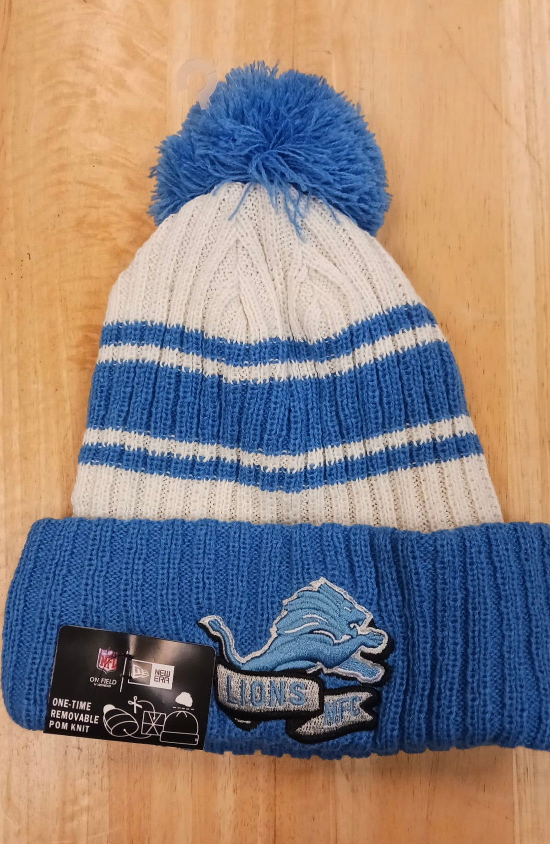 Detroit Lions NFL New Era winter knit Hat with Pom