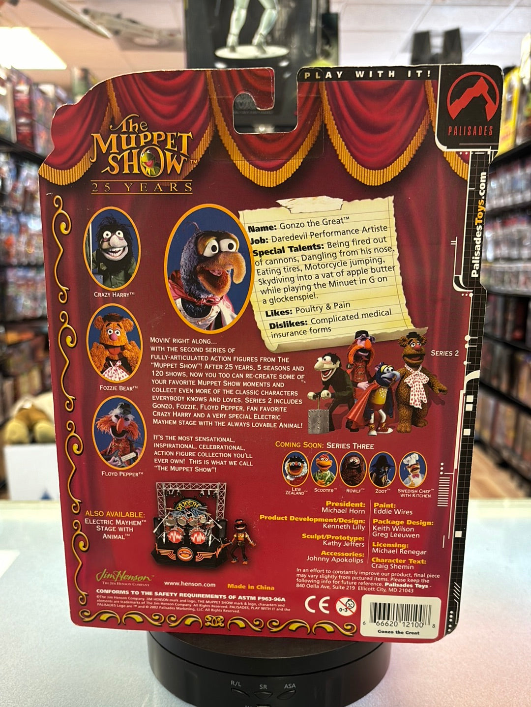 Gonzo the Great (Vintage Muppets Show 25 Years, Palisades) SEALED product image 3, provided for visual reference and product