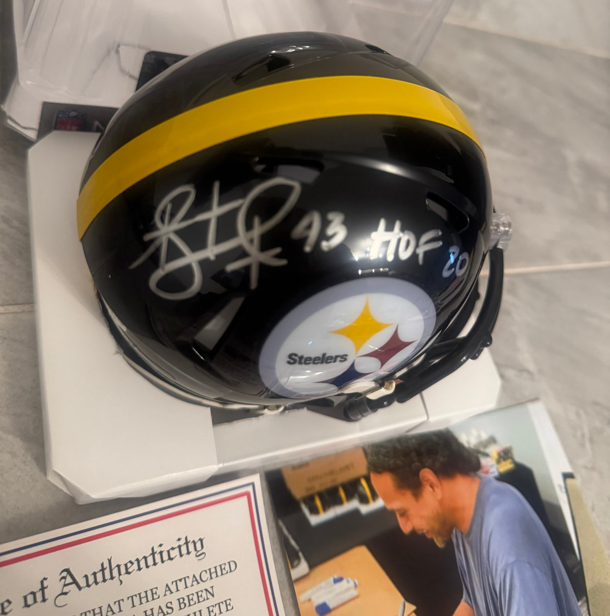 Troy Polamalu Pittsburgh Steelers Autographed Mini Helmet product image 4