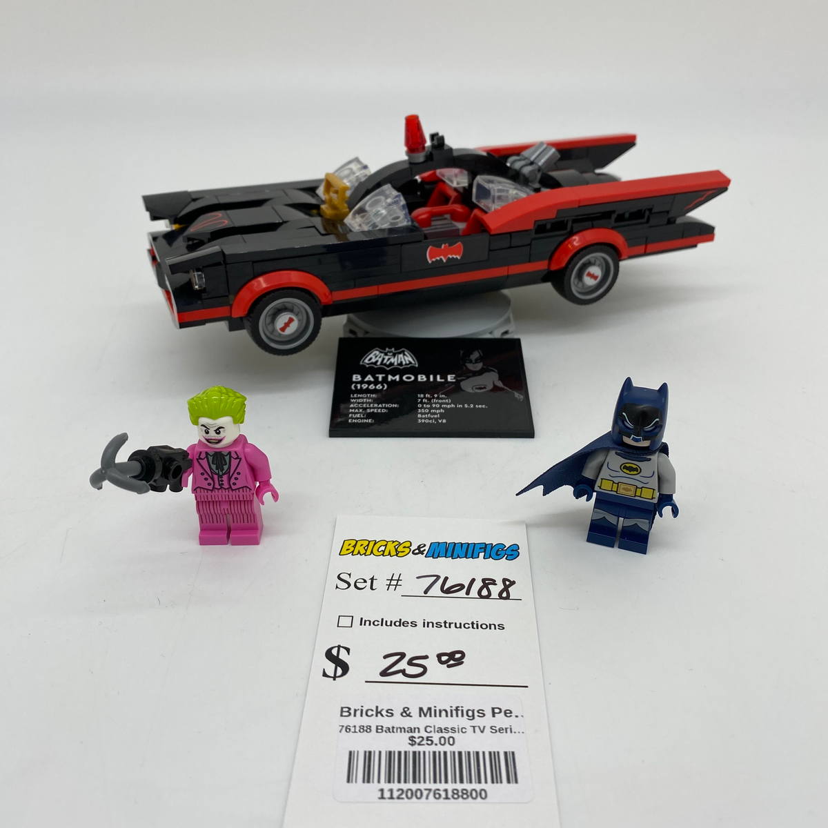 76188 Batman Classic TV Series Batmobile (U) product image 1, provided for visual reference and product detail review