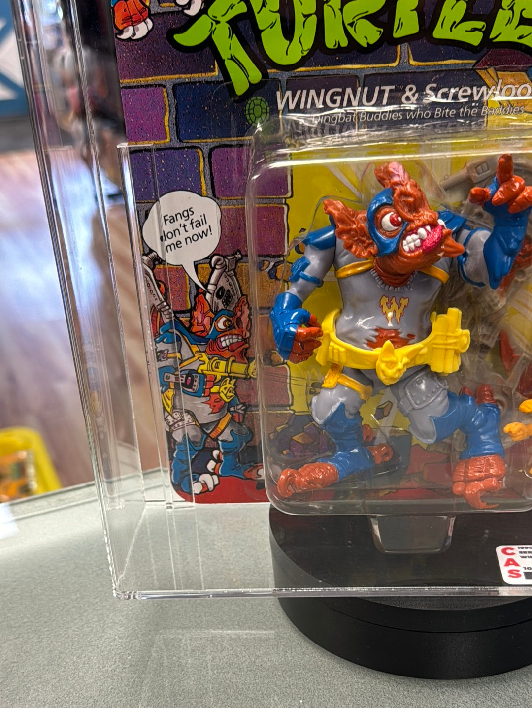 Wingnut & Screwloose 24 Back (Vintage TMNT Ninja Turtles, Playmates) **CAS Graded 80** product image 5, provided for visual