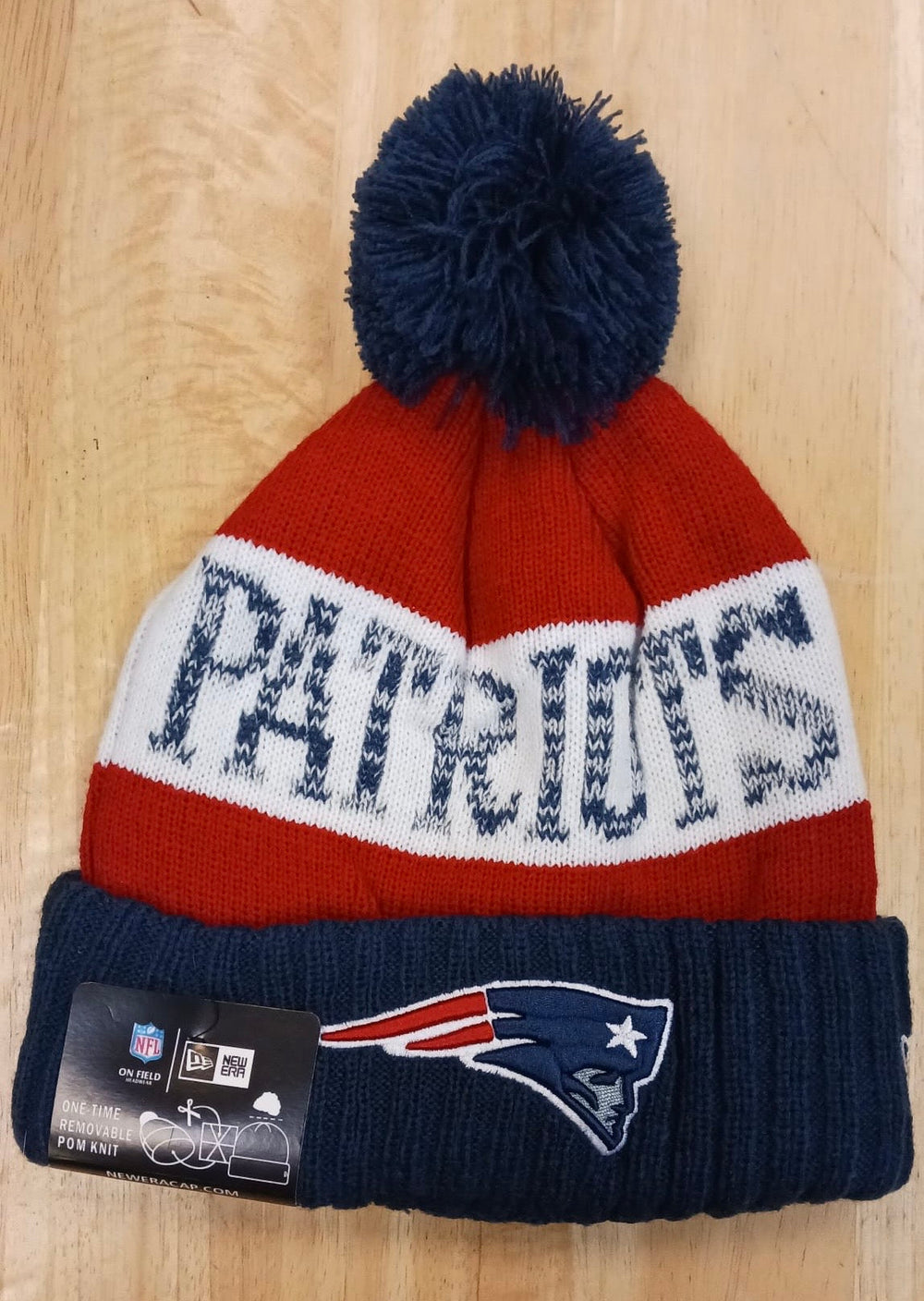 New England Patriots NFL Era winter knit Hat with Pom