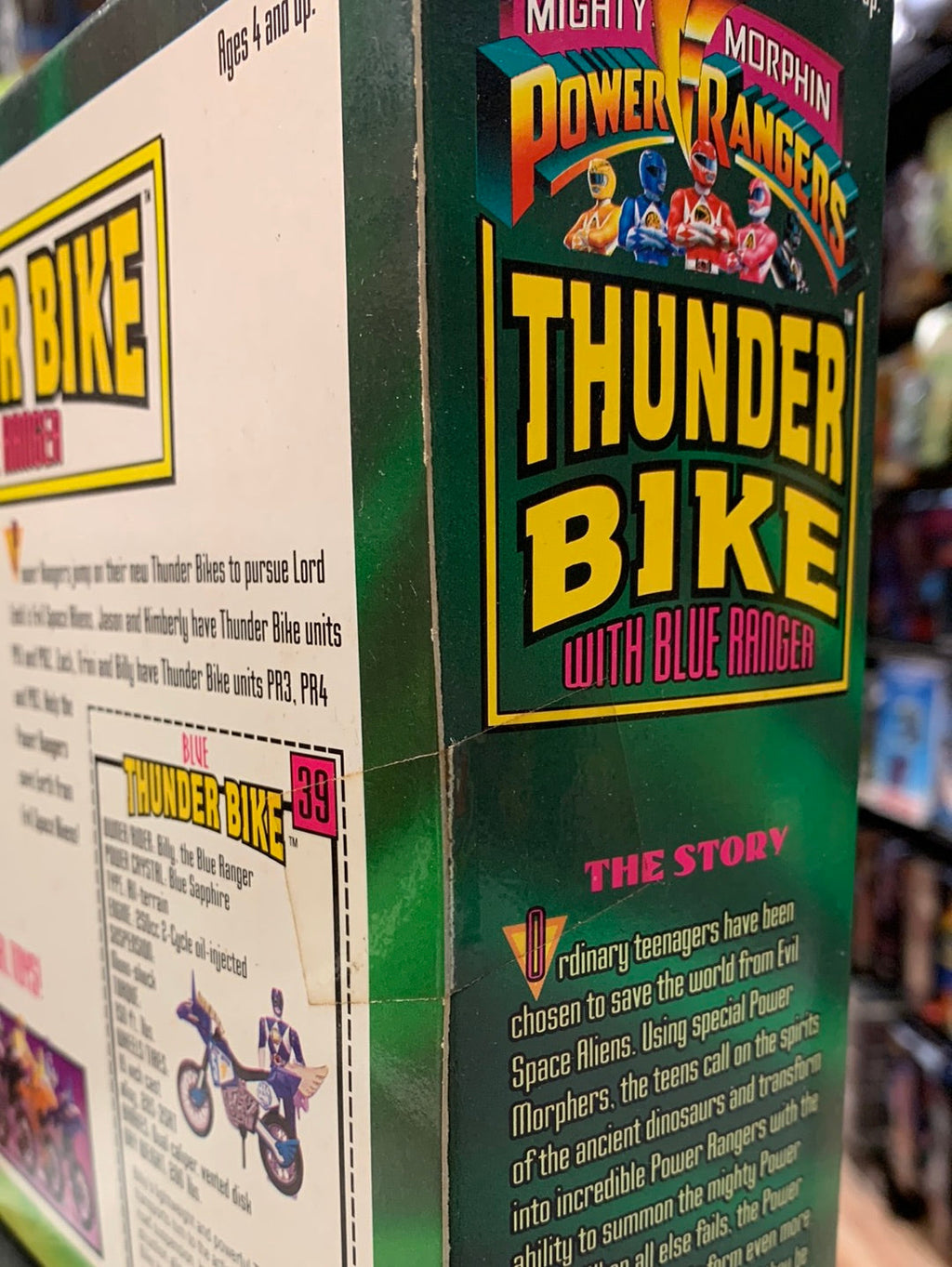 Black Ranger with Thunder Bike (Vintage MMPR Power Rangers, Bandai) product image 10, provided for visual reference and