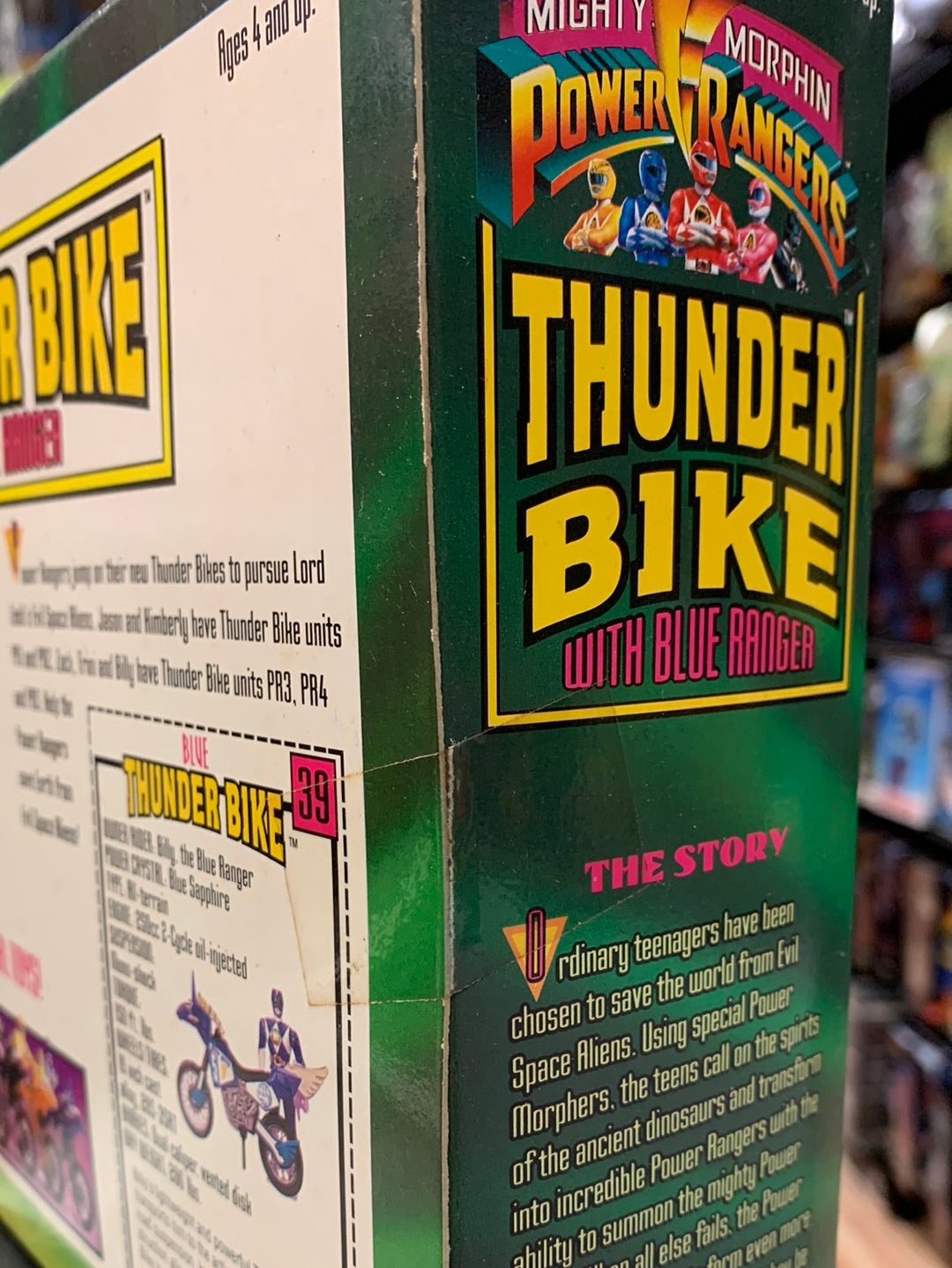 Black Ranger with Thunder Bike (Vintage MMPR Power Rangers, Bandai) product image 10, provided for visual reference and