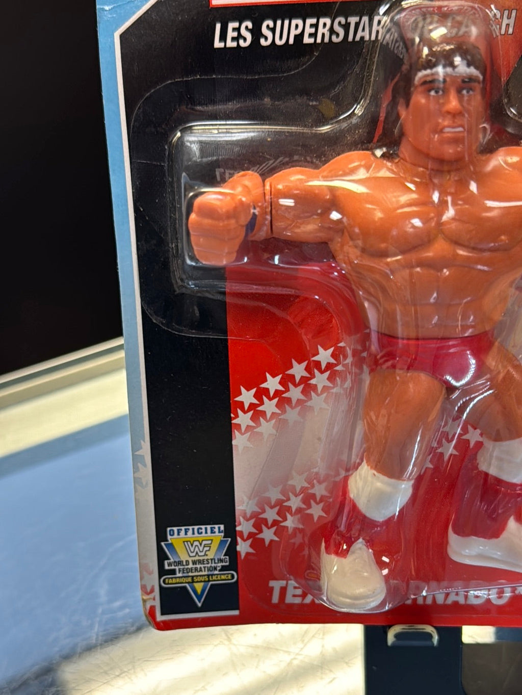 French Card Texas Tornado 1341 (Vintage WWE WWF, Hasbro) Sealed product image 7, provided for visual reference and product