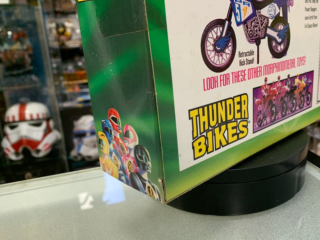 Black Ranger with Thunder Bike (Vintage MMPR Power Rangers, Bandai) product image 7, provided for visual reference and
