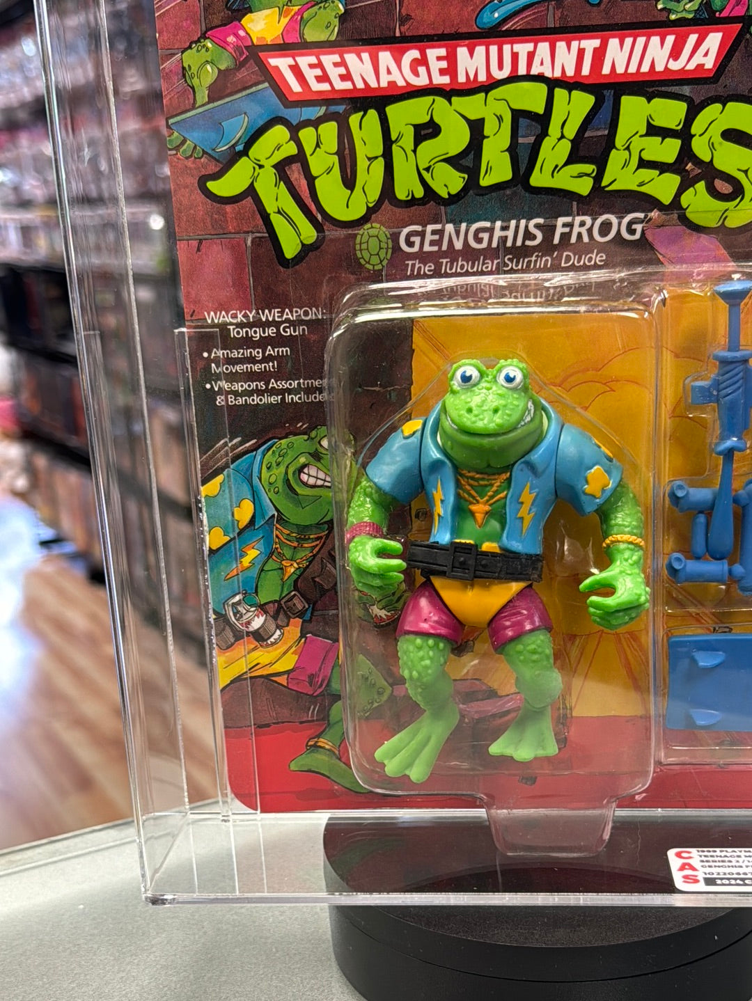 Genghis Frog 14 Back (Vintage TMNT Ninja Turtles, Playmates) **CAS Graded 80** product image 5, provided for visual