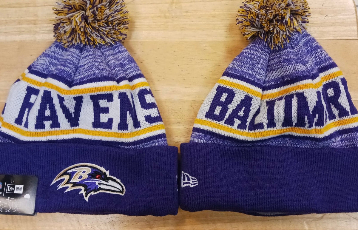 Baltimore Ravens Official NFL New Era winter Hat with Pom product image 1