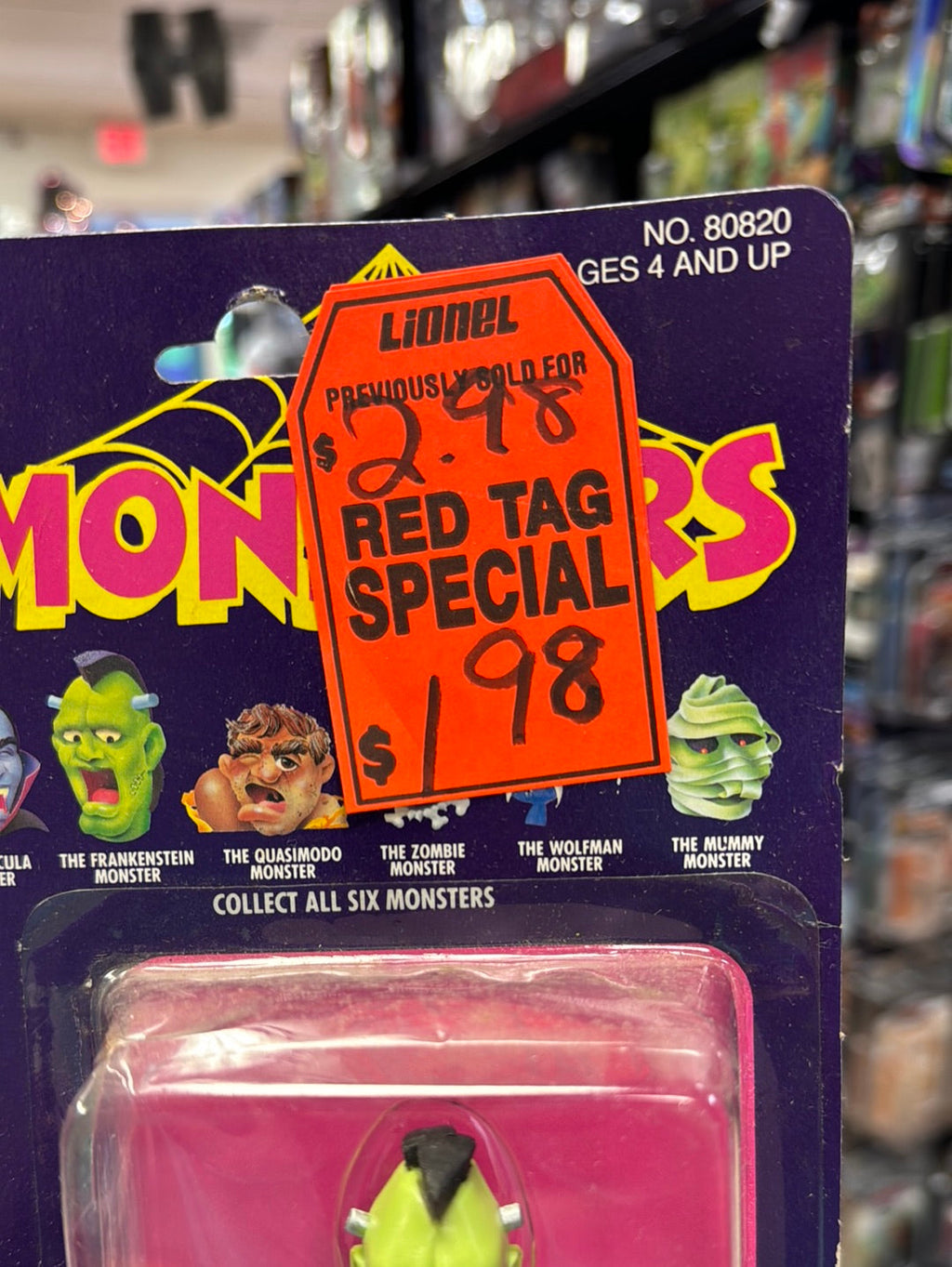Frankenstein Monster 1690 (Vintage Ghostbusters, Kenner) SEALED product image 3, provided for visual reference and product