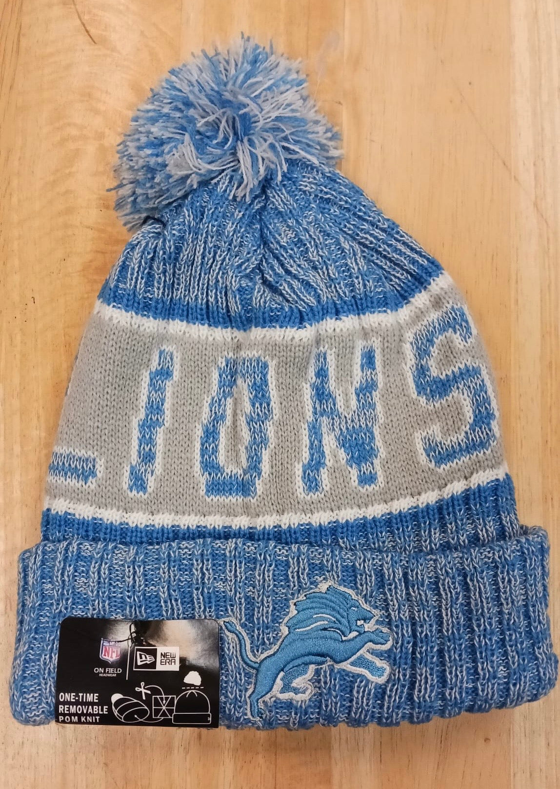 Detroit Lions NFL New Era winter knit Hat with Pom product image 1