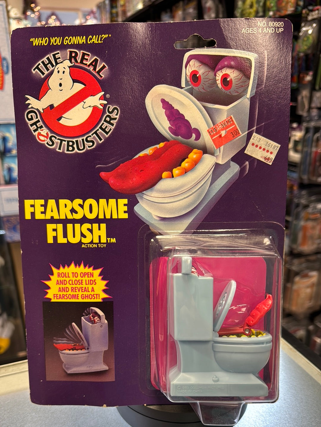 Fearsome Flush 1691 (Vintage Ghostbusters, Kenner) SEALED product image 1, provided for visual reference and product detail