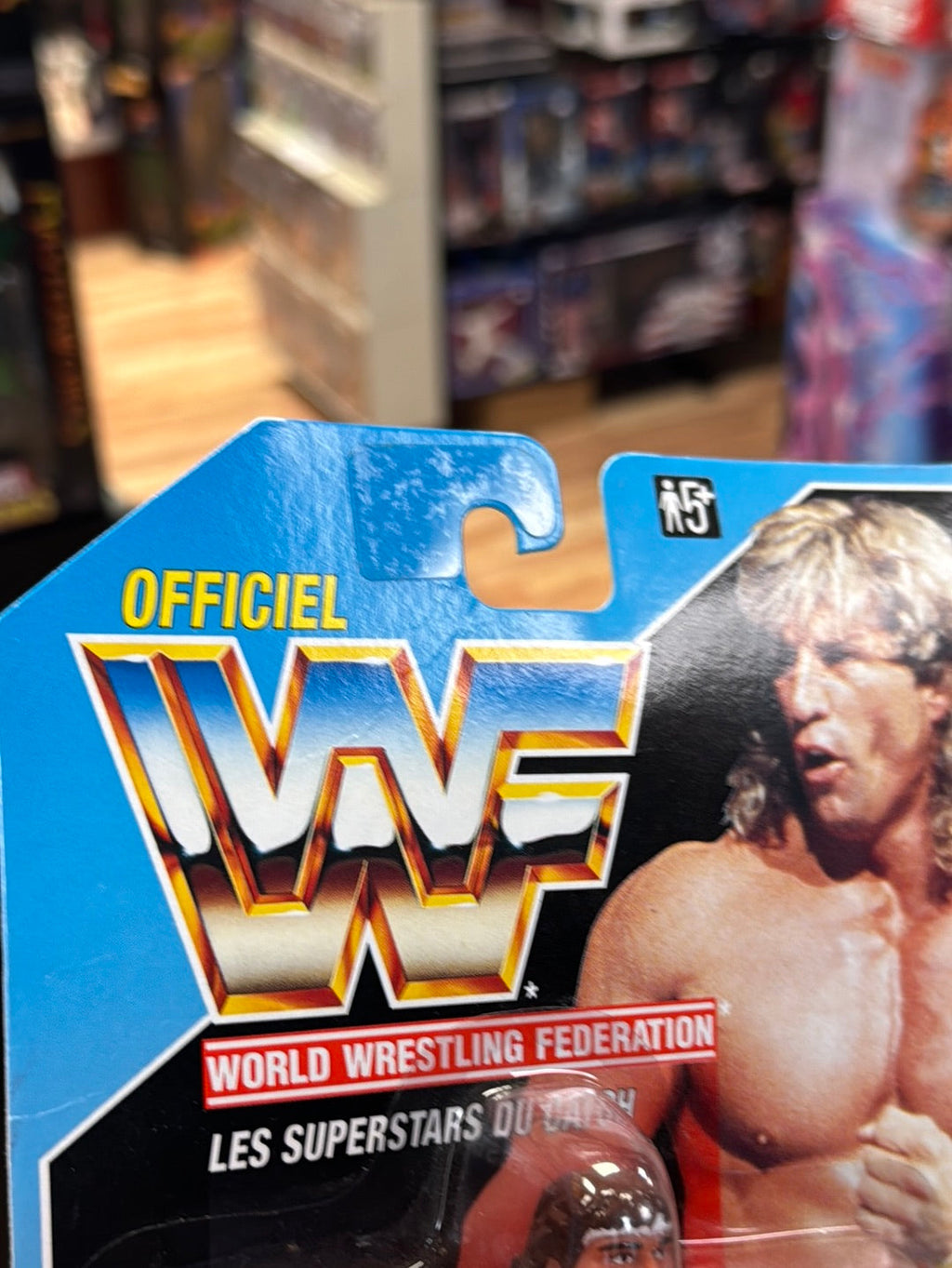 French Card Texas Tornado 1341 (Vintage WWE WWF, Hasbro) Sealed product image 9, provided for visual reference and product