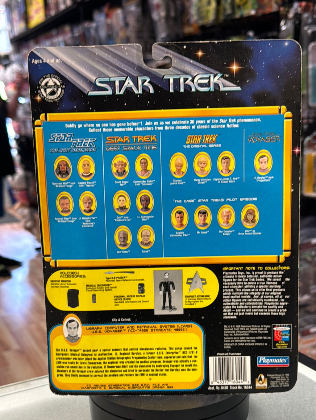 LT Reginald Barclay LE 3,000 (Vintage Star Trek, Playmates) SEALED product image 10, provided for visual reference and
