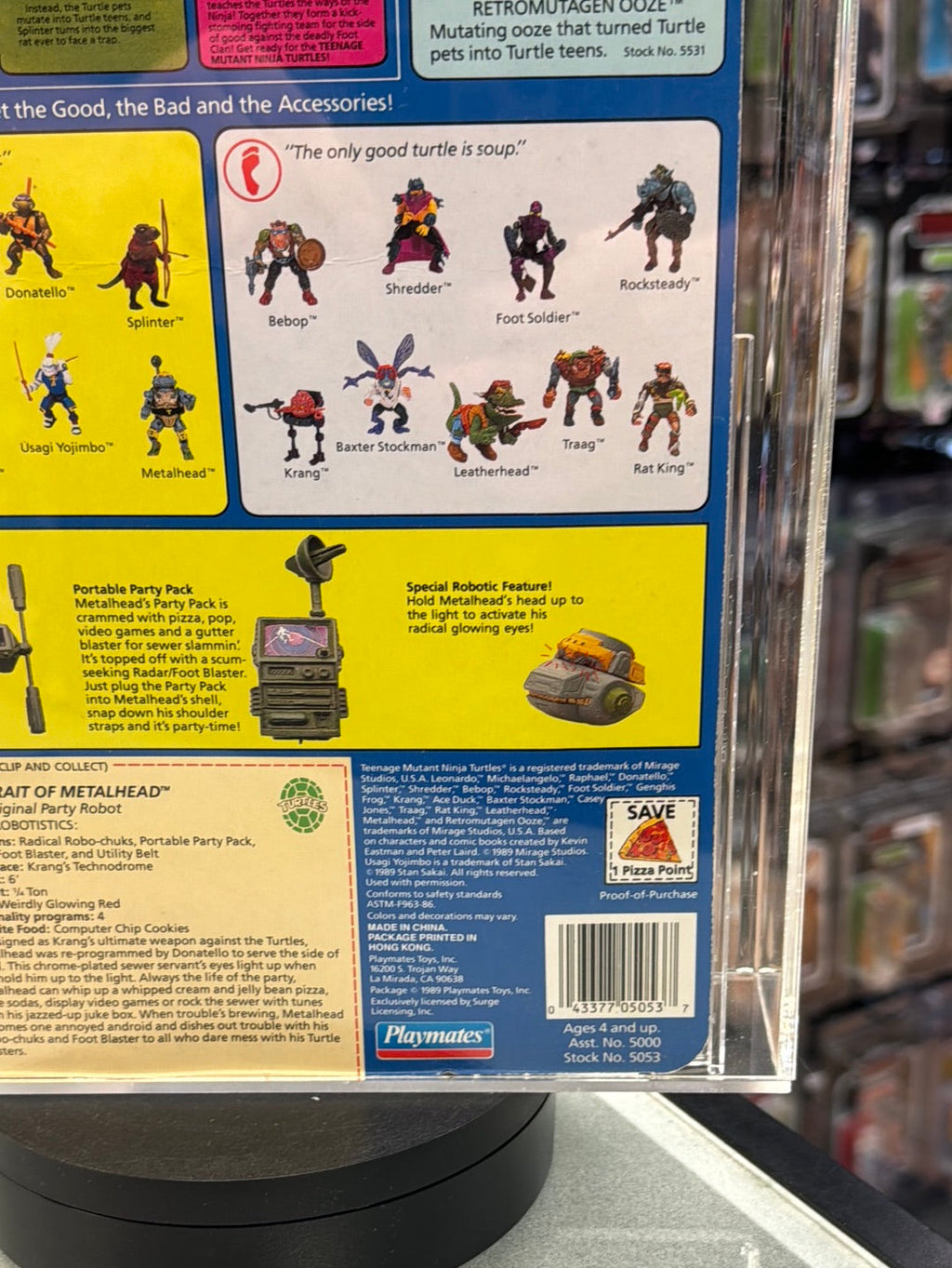 Metalhead 19 Back (Vintage TMNT Ninja Turtles, Playmates) **CAS Graded 85** product image 10, provided for visual reference