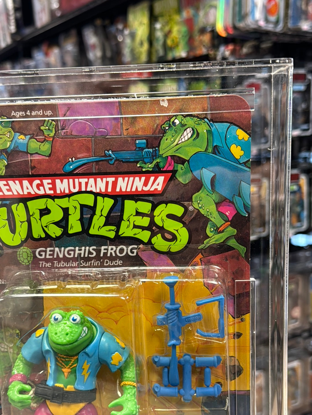 Genghis Frog 14 Back (Vintage TMNT Ninja Turtles, Playmates) **CAS Graded 80** product image 3, provided for visual